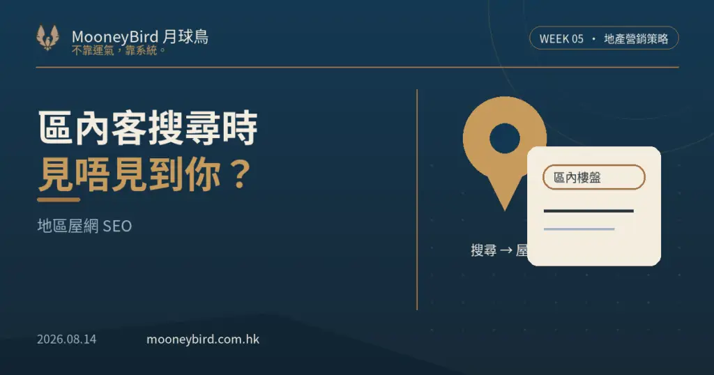地區屋網本地 SEO 搜尋入口示意圖
